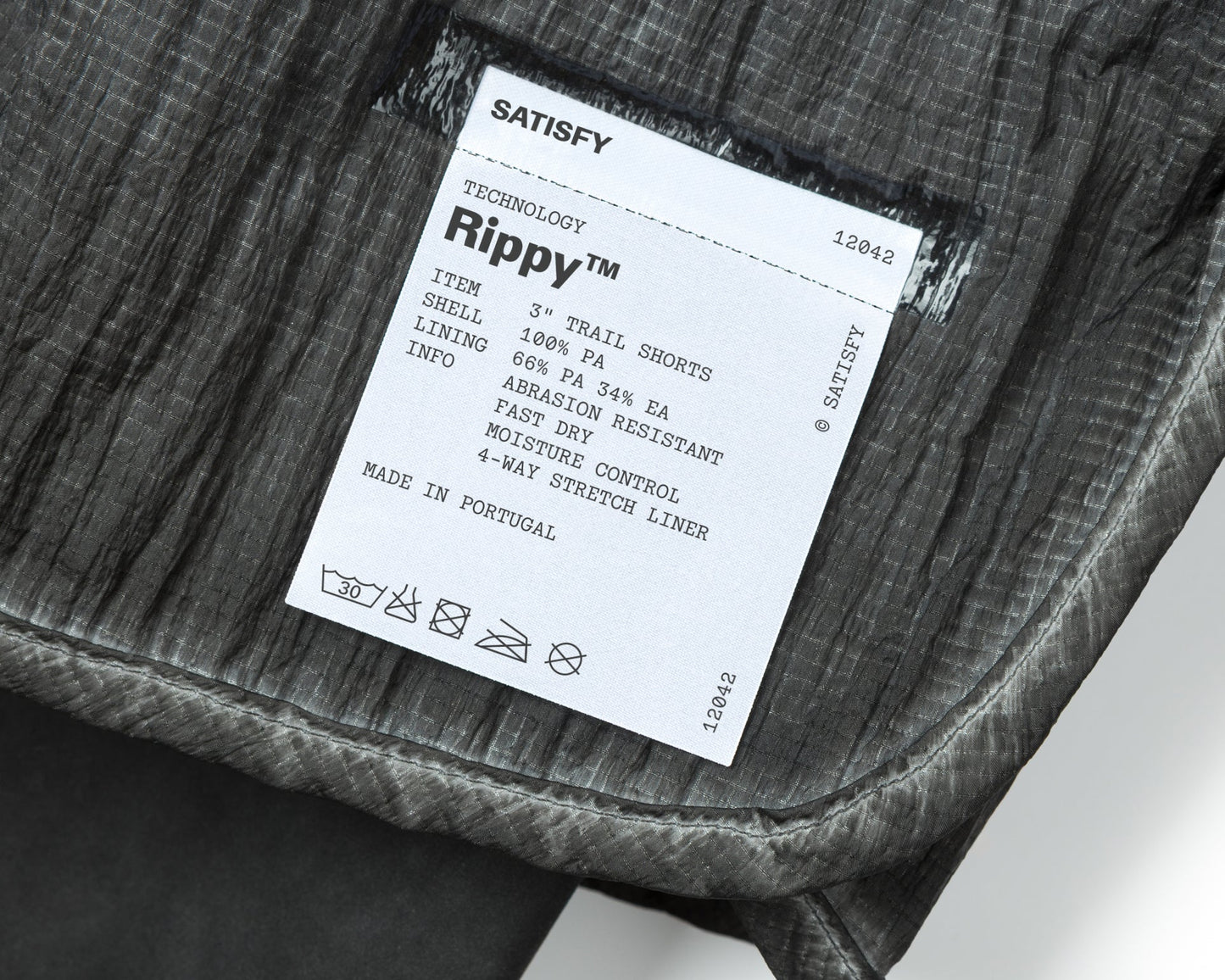 RIPPY 3" Inch Trail Shorts Aged Black 3D printed