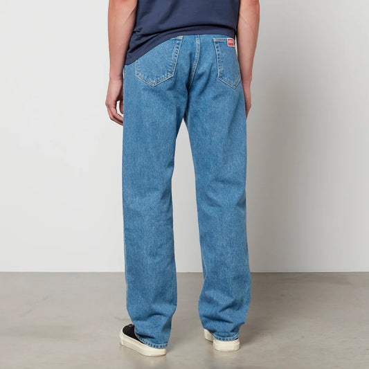 กางเกงยีนส์ผ้าเดนิมคอตตอนฟอกหิน Asagao เอว 34 นิ้ว (ช.)