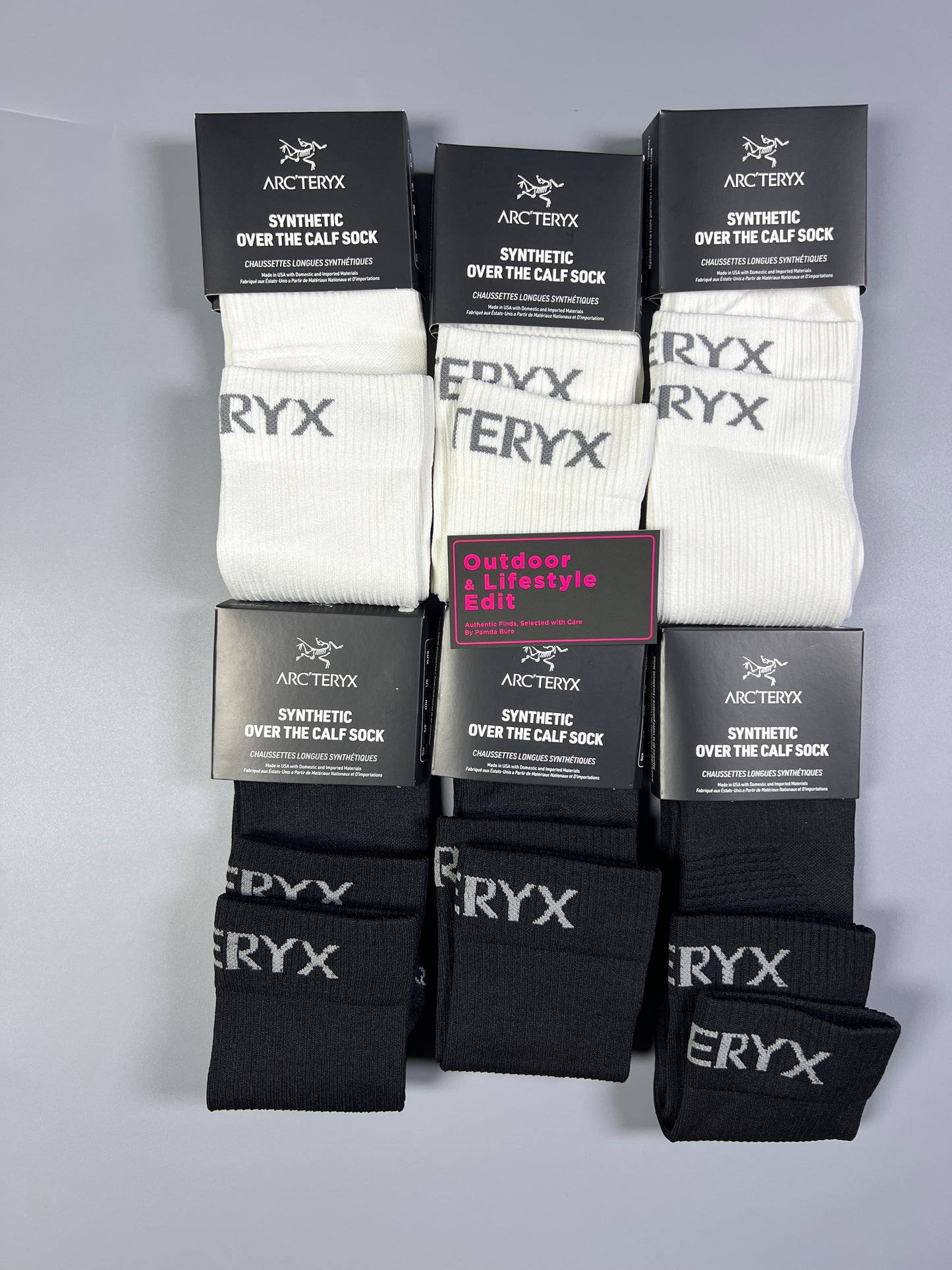 Over the Calf Socks Black/White - S/M/L(U)