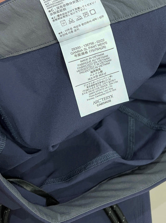 Gamma SL Pants Black Sapphire - 28"(M)