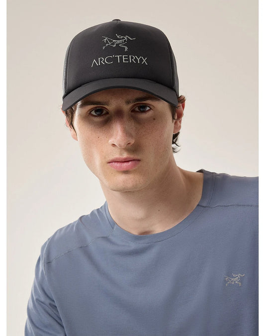 Bird Word Trucker Curved Hat Black- One Size (U)