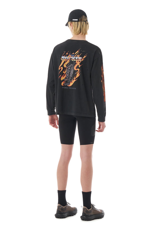 MothTech™ "TheRocker" Long Tee Aged Black