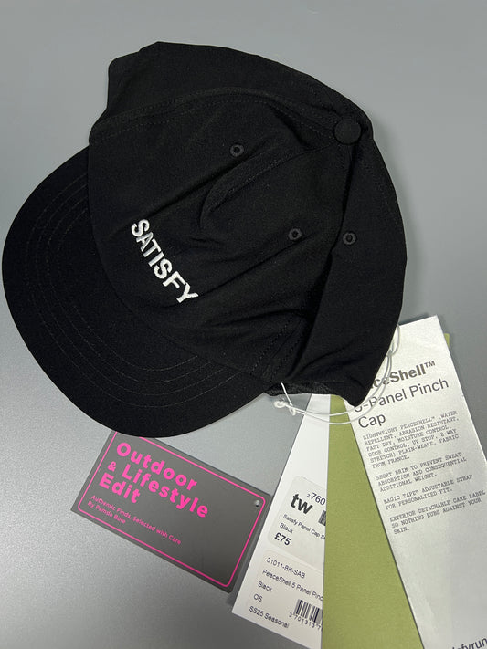 Peaceshell™ 5 Panel Pinch Cap Black - One Size(U)