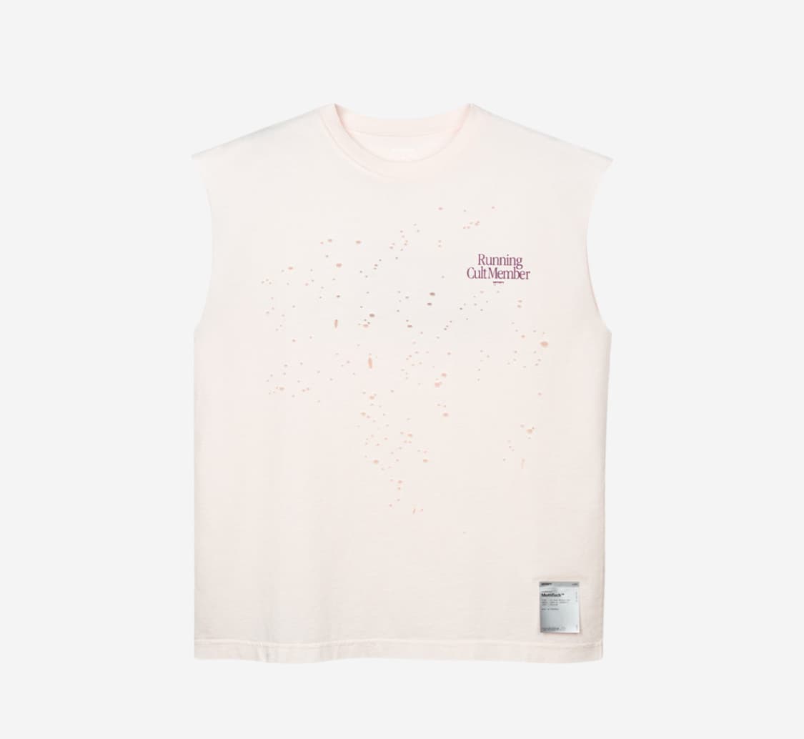MothTech™ 10 Year Anniverary Muscle Tee "California is for Runner" Sun Bleached Rose Water