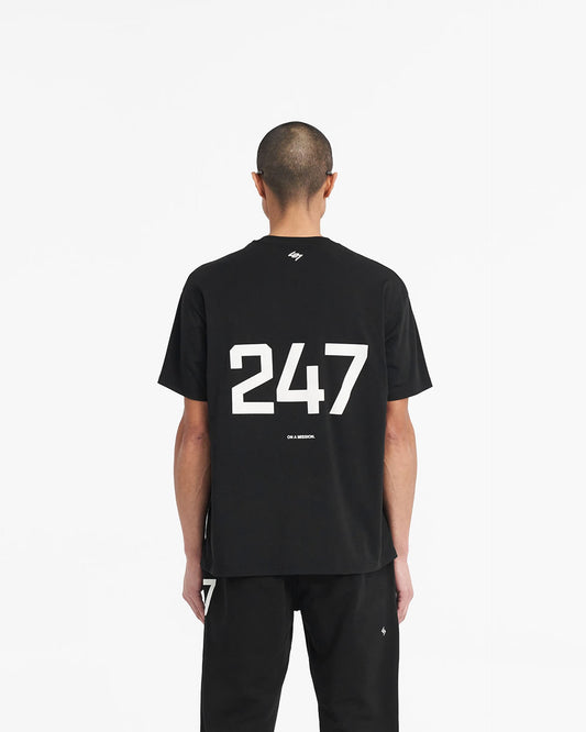 เสื้อยืดโอเวอร์ไซส์ Team 247 สีดำเจ็ท - M(M)