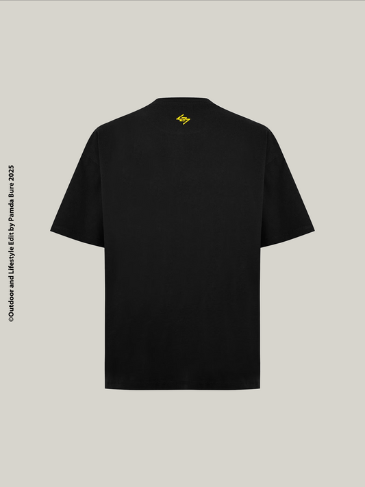 เสื้อยืดโอเวอร์ไซส์ลายกราฟิก Team 247 สีดำ