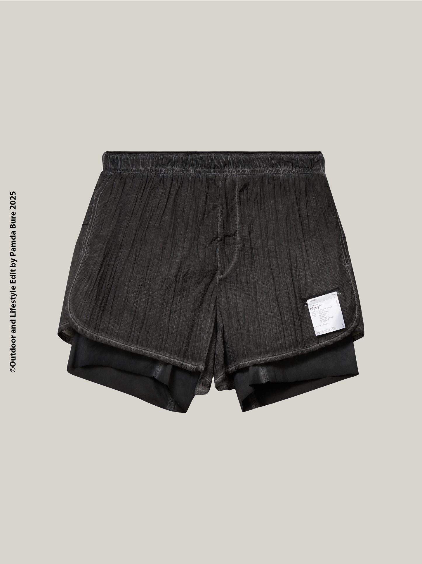 RIPPY 3" Inch Trail Shorts Aged Black 3D printed