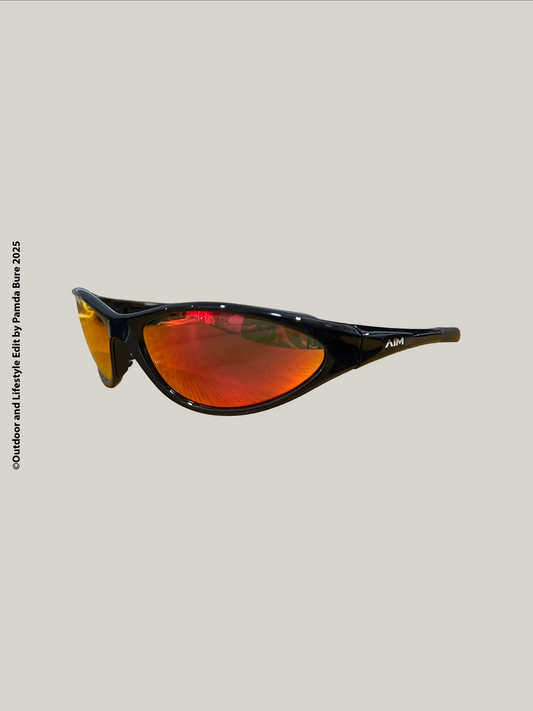AIM Sunnies Black Frame/Heat Mirror Lens