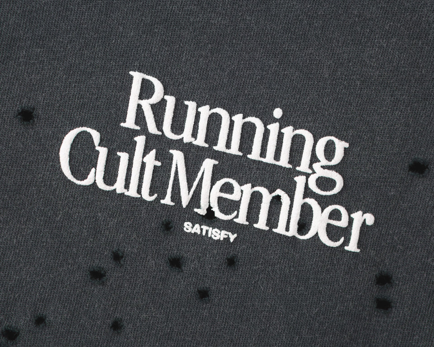 MothTech™ "Running Cult Member" T-Shirt Aged Black