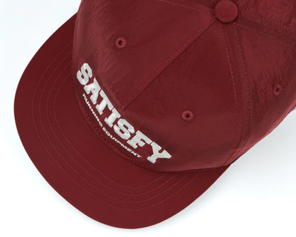 Flitesilk™ 5-Panel Pinch Cap Embroidered SATISFY Logo Burgundy - One Size