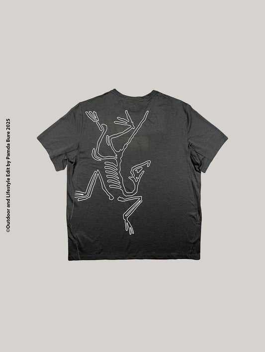 Cormac ARC'BIRD LOGO SHIRT SS Black Heather - XL(M)
