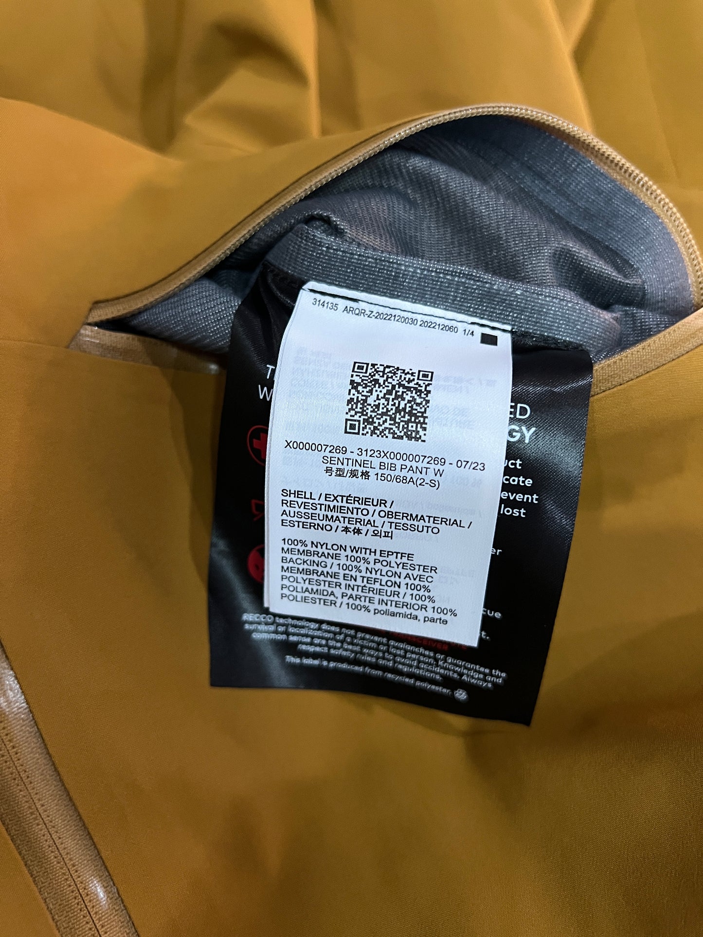 Sentinel Bib Yukon - US2/XS (W)
