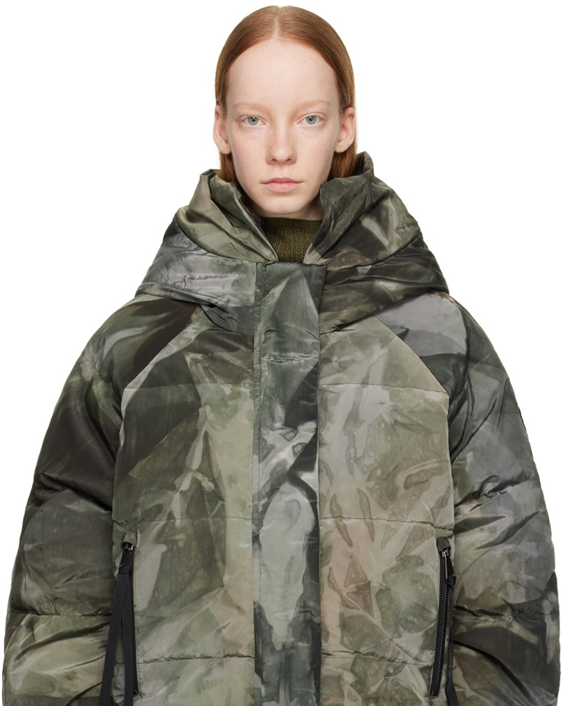 Puffer Jacket Green Camouflage - S (W)