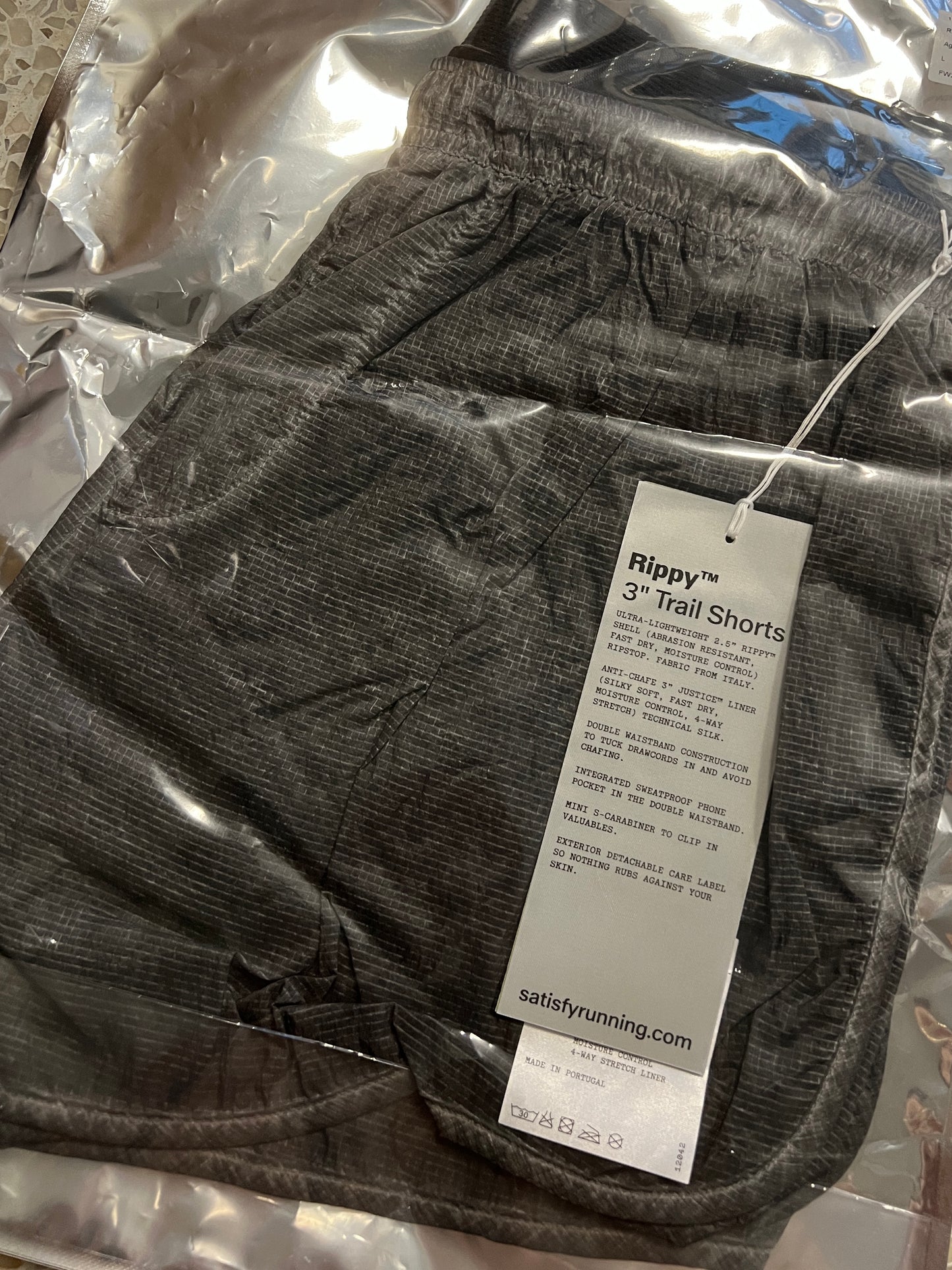 RIPPY 3" Inch Trail Shorts Aged Black 3D printed
