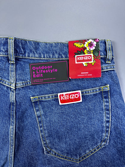 Asagao Stone-Washed Cotton Denim Jeans - 34" (M)