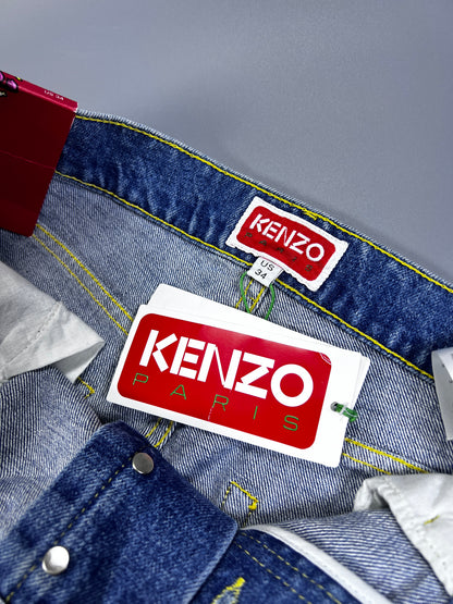 Asagao Stone-Washed Cotton Denim Jeans - 34" (M)
