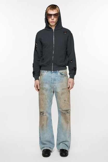 Penicillin 2001M distressed wide-leg jeans - 34" (M)