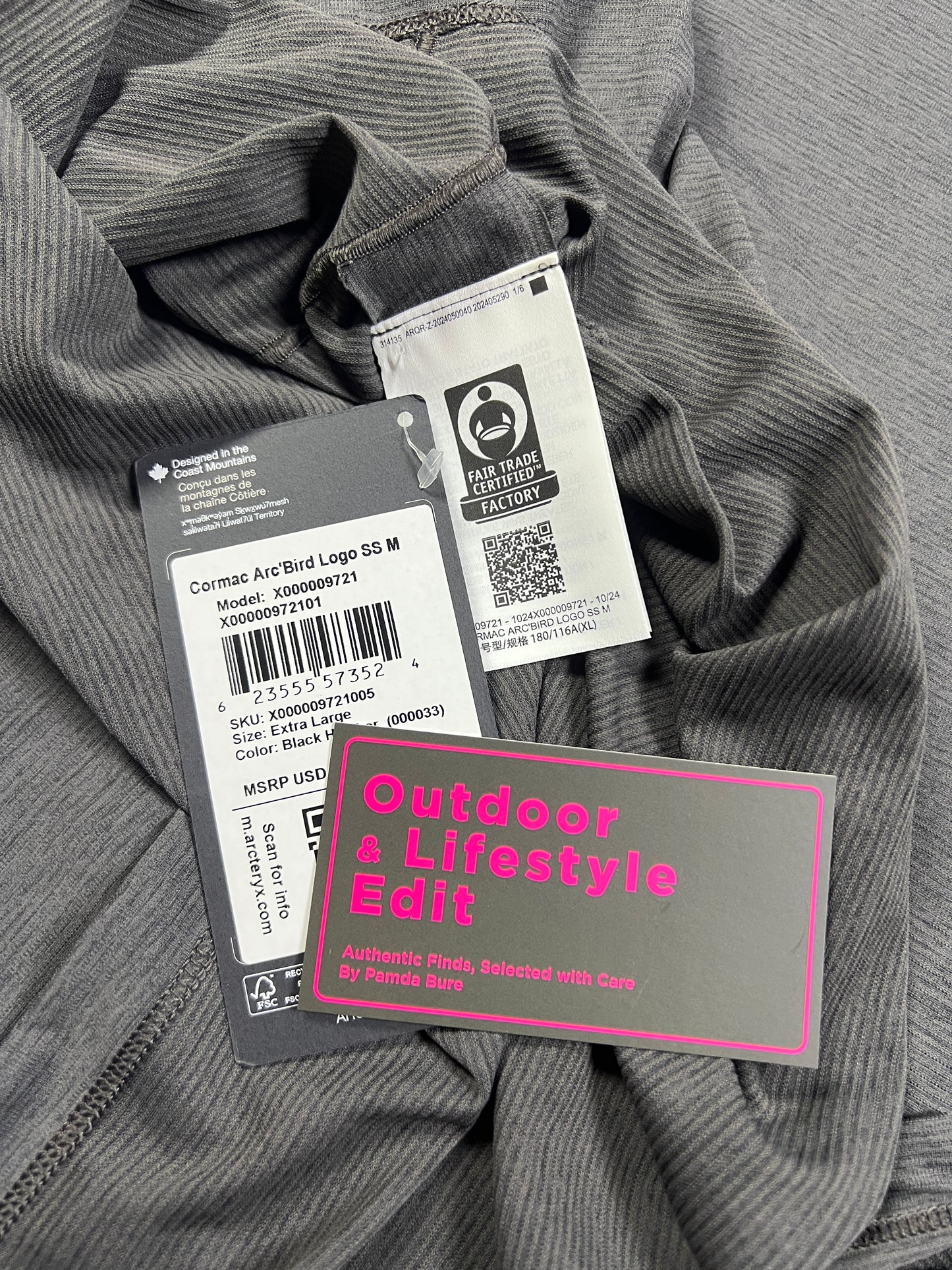 Cormac ARC'BIRD LOGO SHIRT SS Black Heather - XL(M)