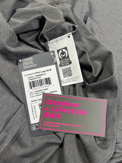 Cormac ARC'BIRD LOGO SHIRT SS Black Heather - XL(M)