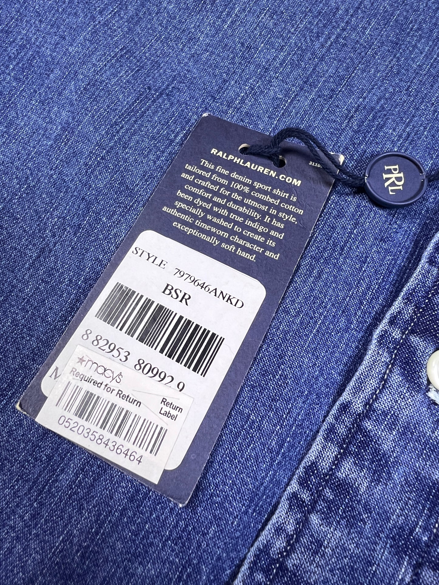 Chambray Jeans Shirt - XL(M)