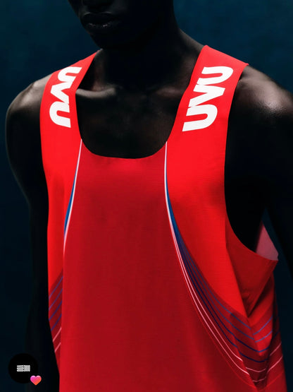 เสื้อกั๊กวิ่ง ELITE Race สีแดง