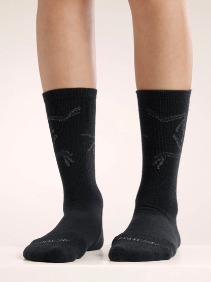 Merino Wool Mid Bird Black - L(U)