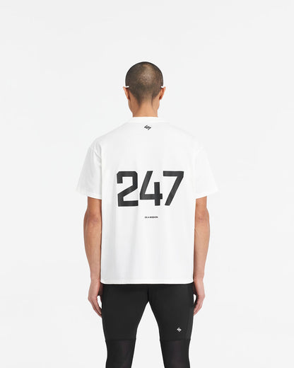 เสื้อยืดโอเวอร์ไซส์ Team 247 สีขาวล้วน - M(M)