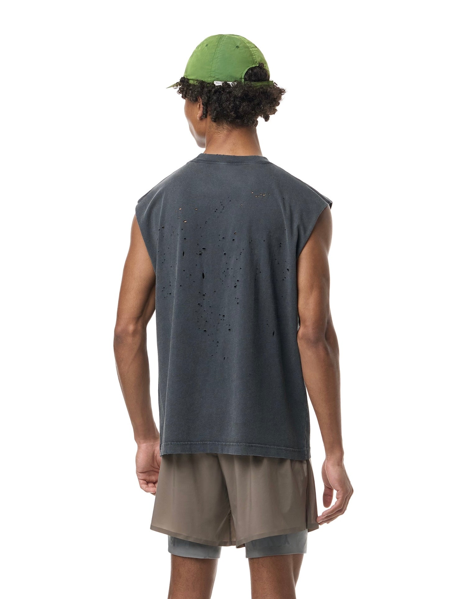 MothTech™ Muscle Tee "SATISFY" Aged Black