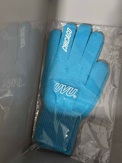 ถุงมือทอโลโก้ Chicago Capsule Collection สีฟ้า ขนาดเดียว