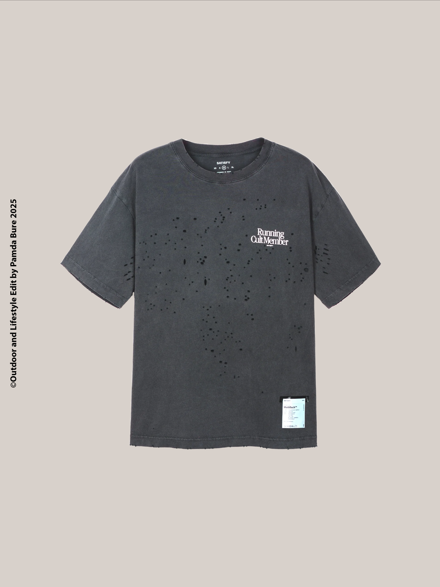 MothTech™ "Running Cult Member" T-Shirt Aged Black