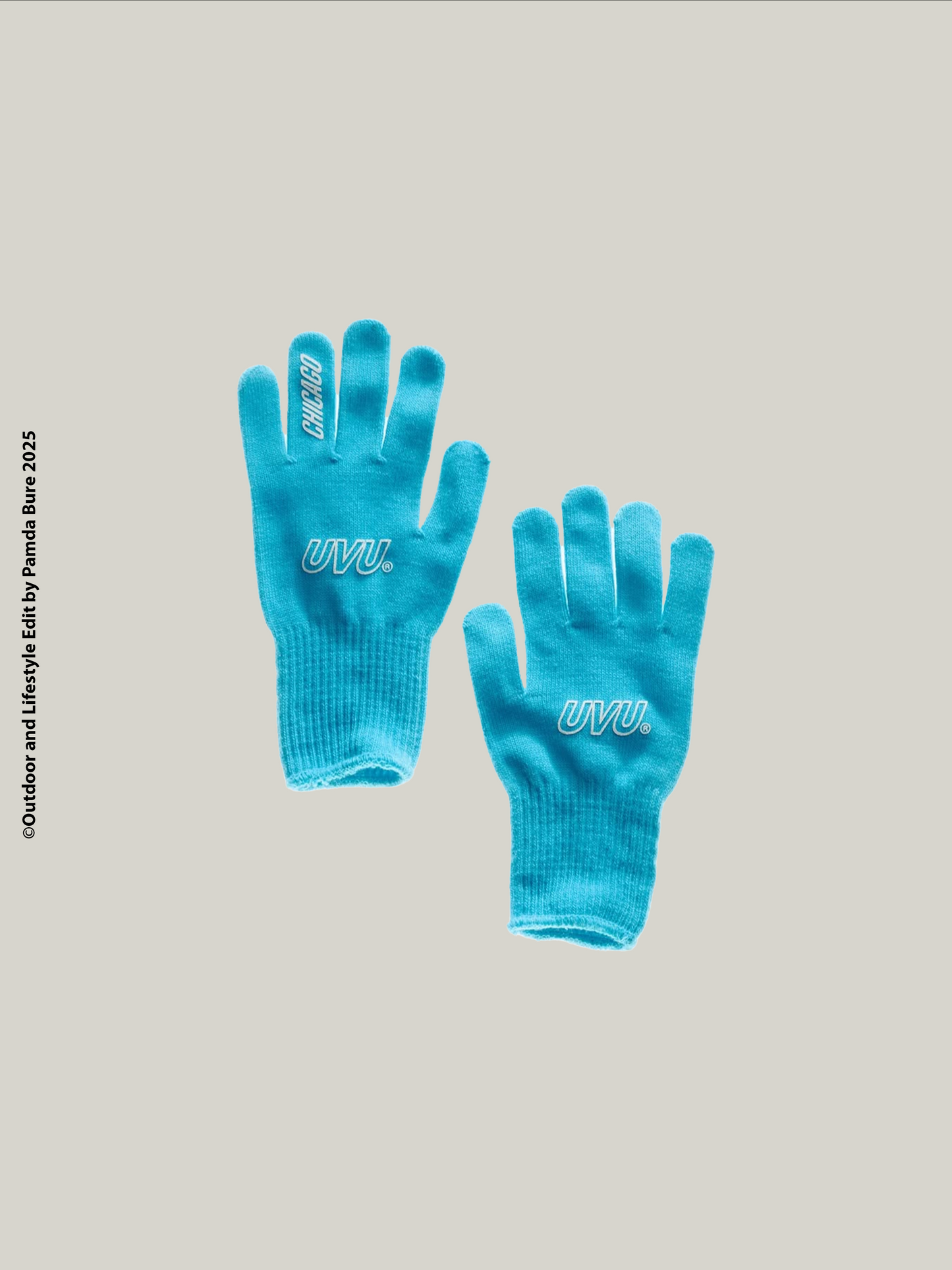 ถุงมือทอโลโก้ Chicago Capsule Collection สีฟ้า ขนาดเดียว