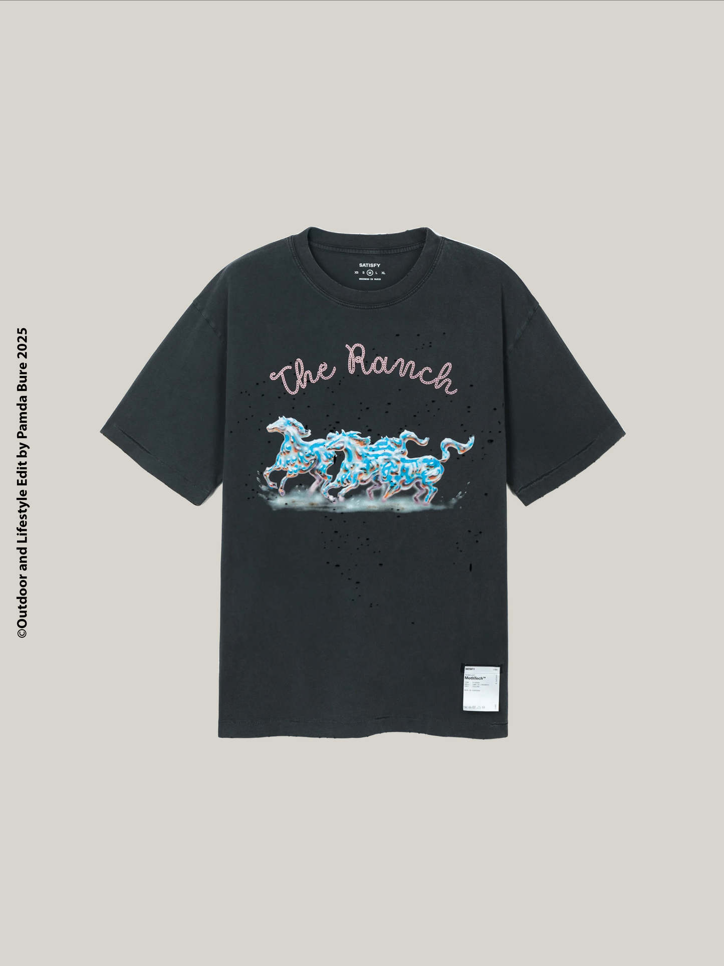 เสื้อยืด MothTech™ "The Ranch" สีดำ