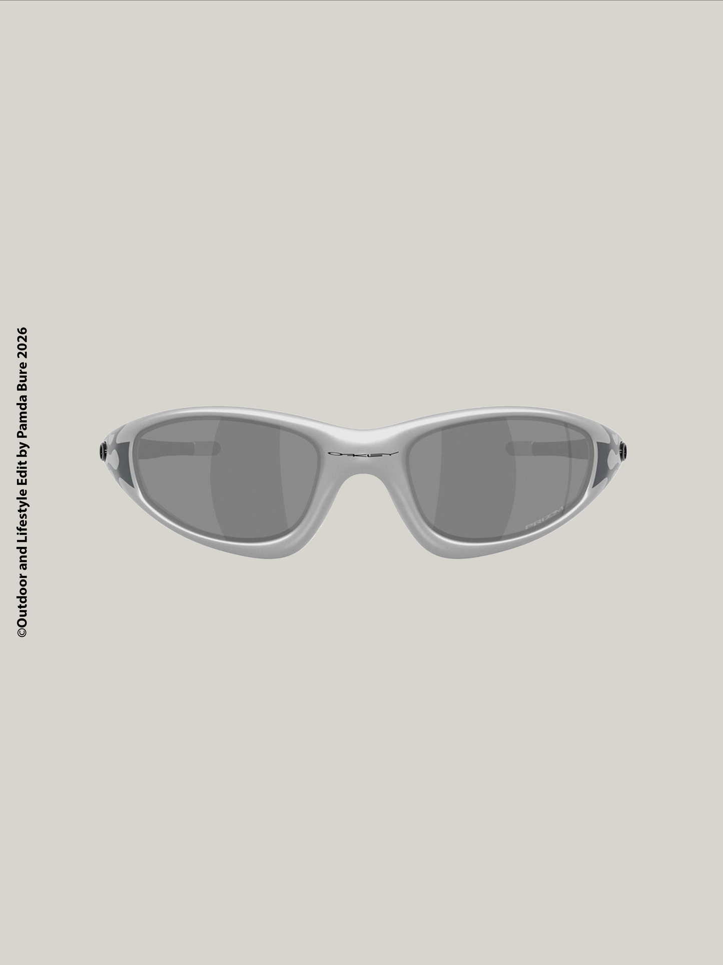 Oakley MUZM Straight Jacket 99 Sunglasses Silver Grey Flames / Prizm Black