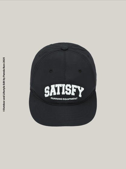 หมวกแก๊ป Flitesilk™ 5-Panel Pinch ปักโลโก้ SATISFY สีดำ ขนาดเดียว