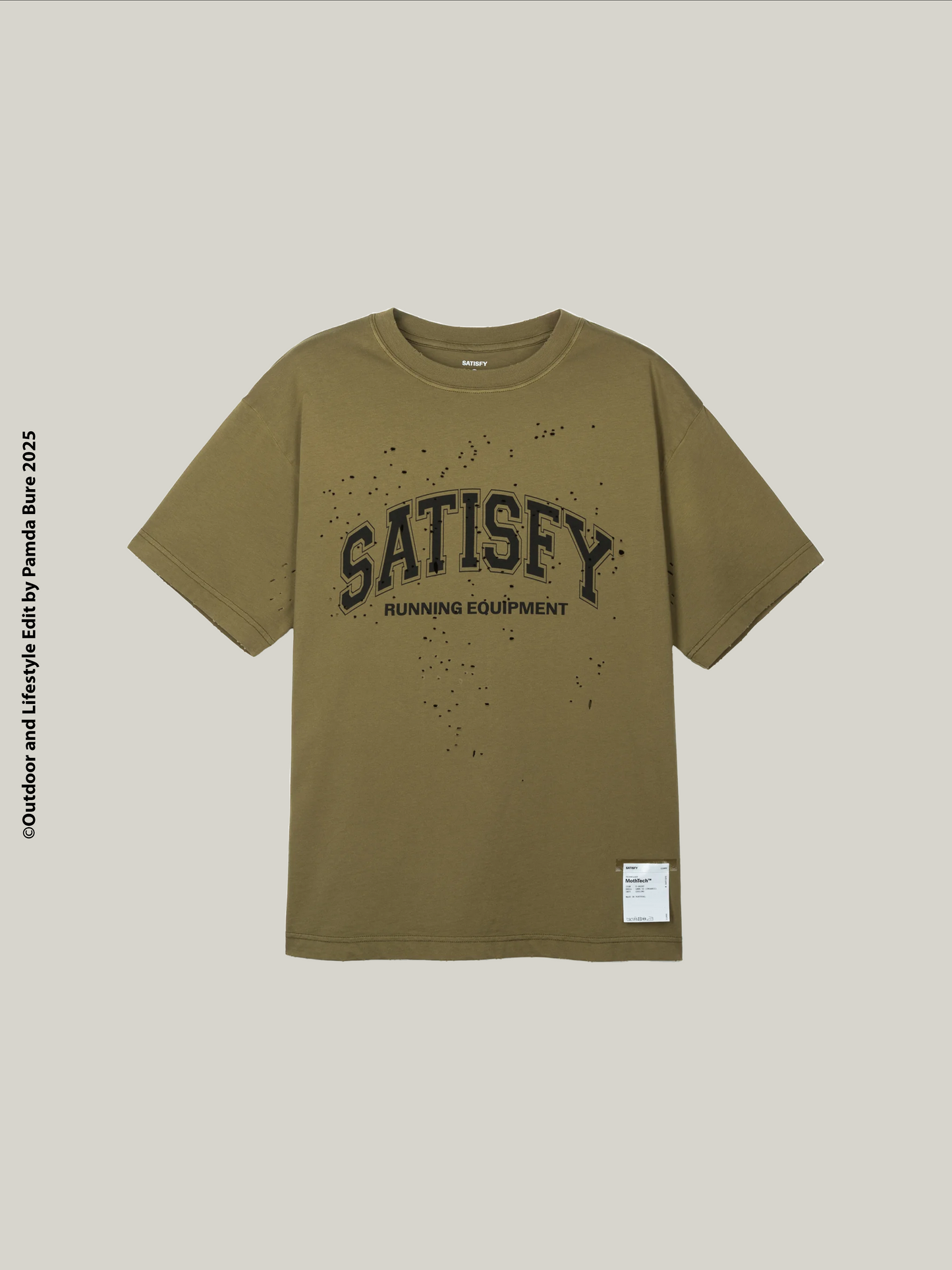 MothTech™ T-Shirt "SATISFY" Sun Bleached Military Olive