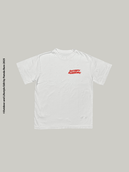 MothTech™ T-Shirt "SATISFY Running" Red Logo Off-White - M