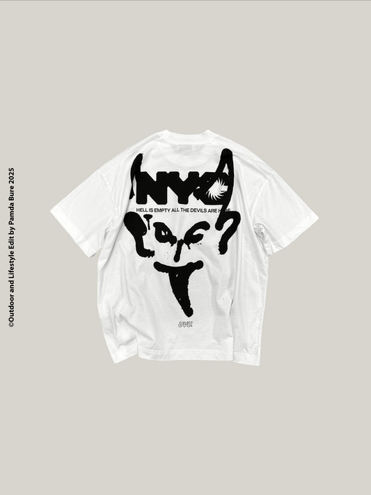 Limited Edition NYC Devil T-Shirt White/Black - M