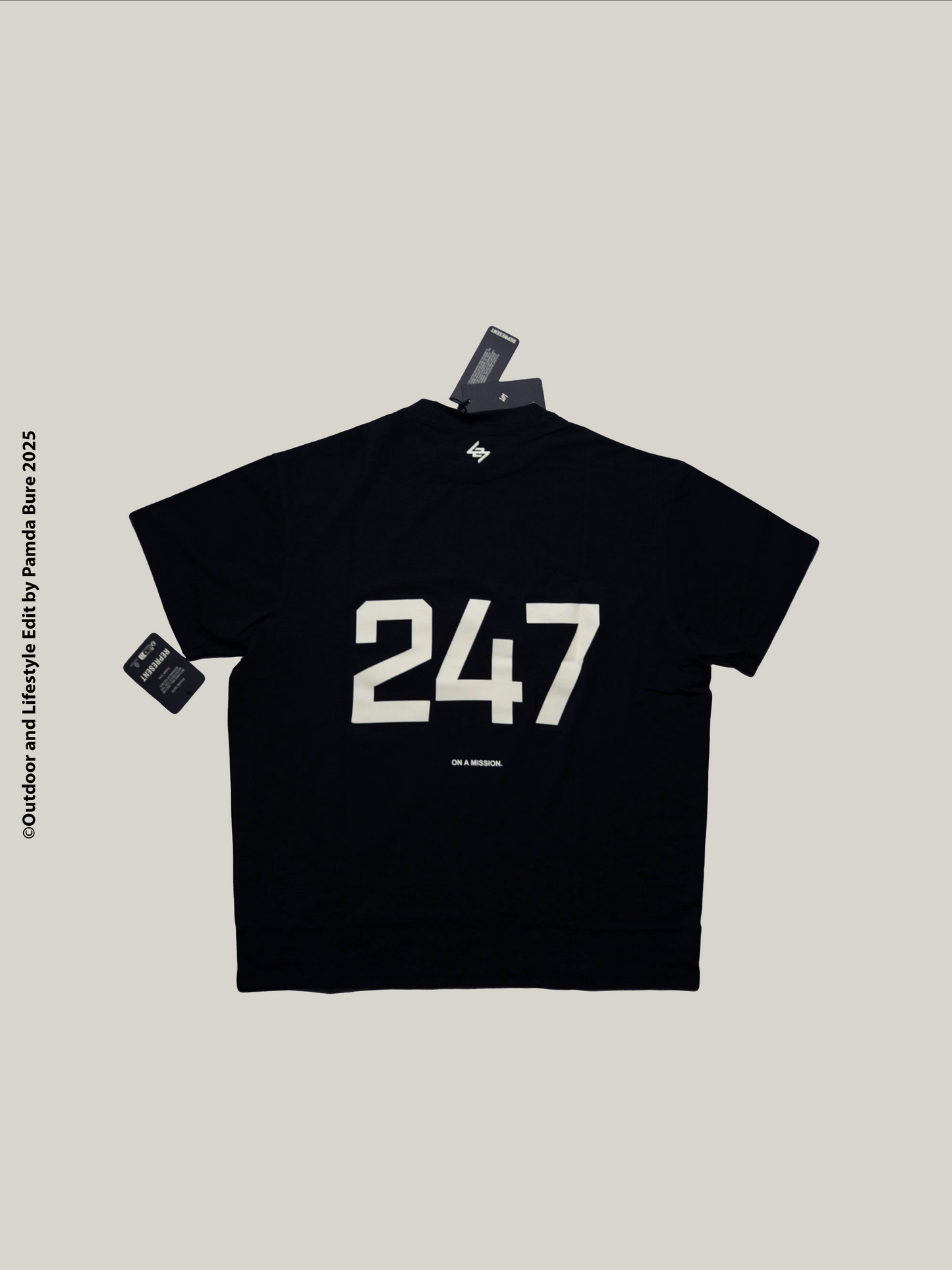 เสื้อยืดโอเวอร์ไซส์ Team 247 สีดำเจ็ท - M(M)