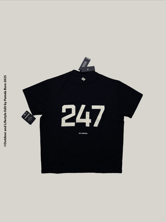 เสื้อยืดโอเวอร์ไซส์ Team 247 สีดำเจ็ท - M(M)