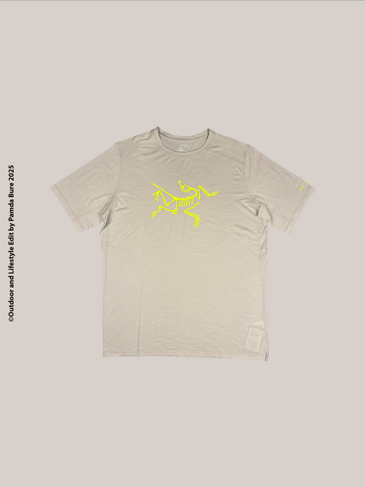 IONIA MERINO WOOL LOGO SHIRT SS Rune/Euphoria- M,XL(M)