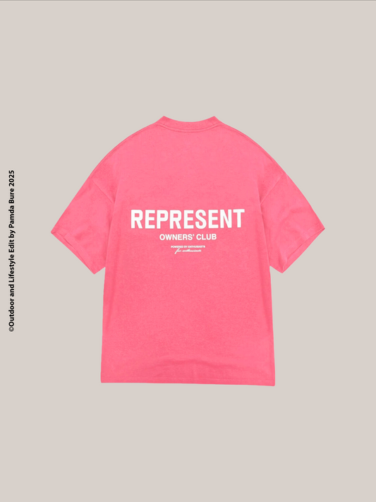 เสื้อยืด Owner's Club สีชมพู Bubble Gum - M